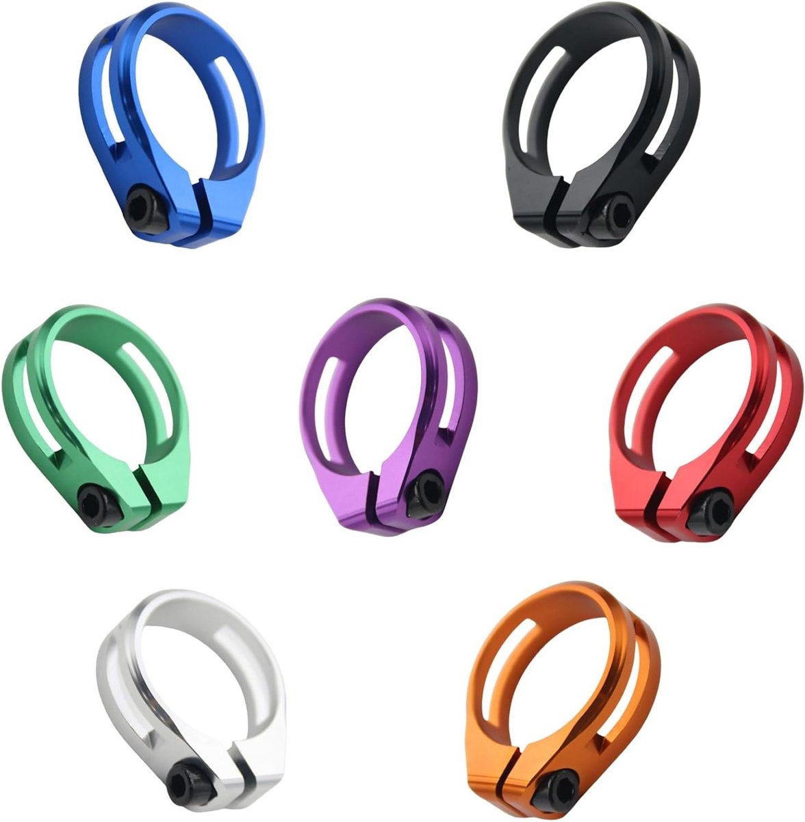 Fiets Zadelpenklem - Zadelbuisclip Spanklem - Fiets Zadel Verstellen - Lichtgewicht Aluminium CNC - 349 mm - Rood