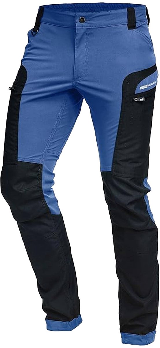 PUMA Workwear Pro One Adventure Outdoorbroek heren – wandelbroek & werkbroek – stretch versterkt & robuust – Sky – 3XL Blauw