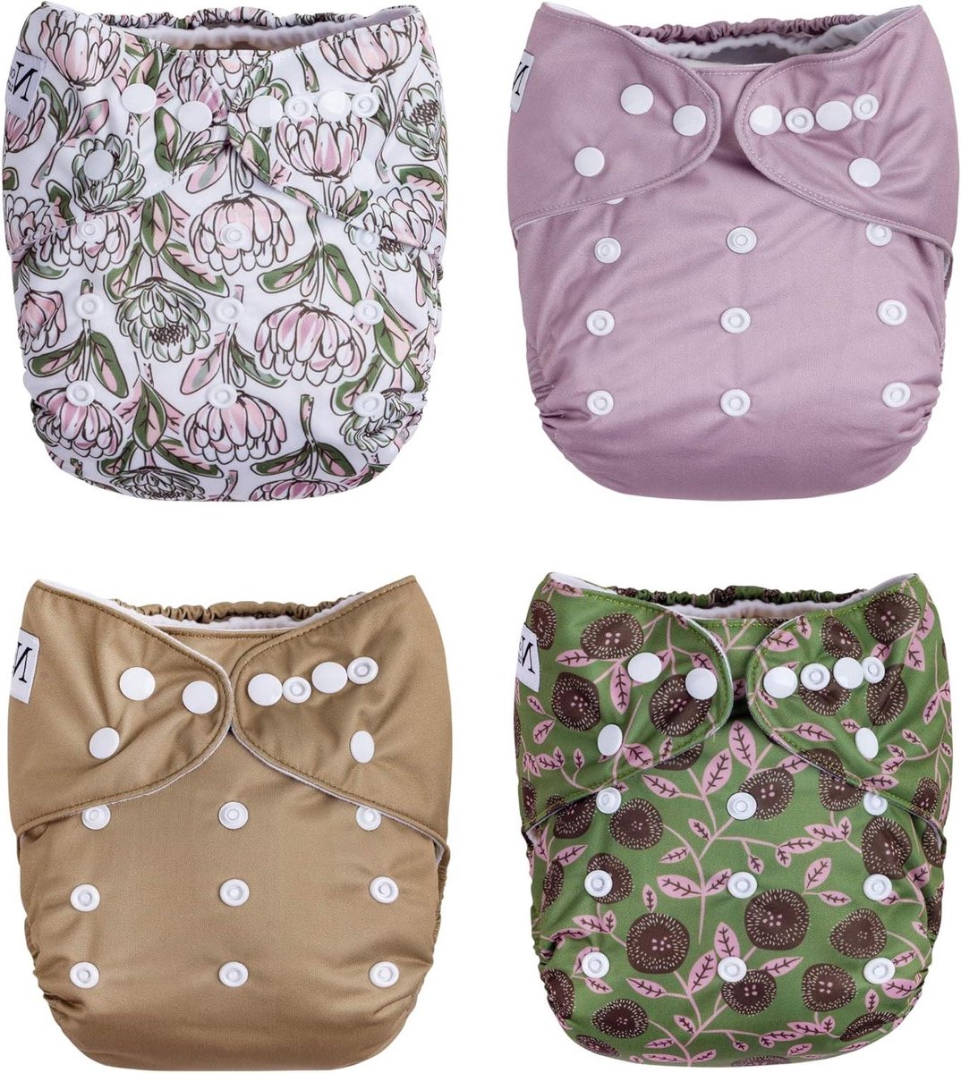 Pocket Luiers - Doek Luiers - Baby Verzorgen - Verstelbaar & Groeiend - 4 Stuks - Meerdere Kleuren