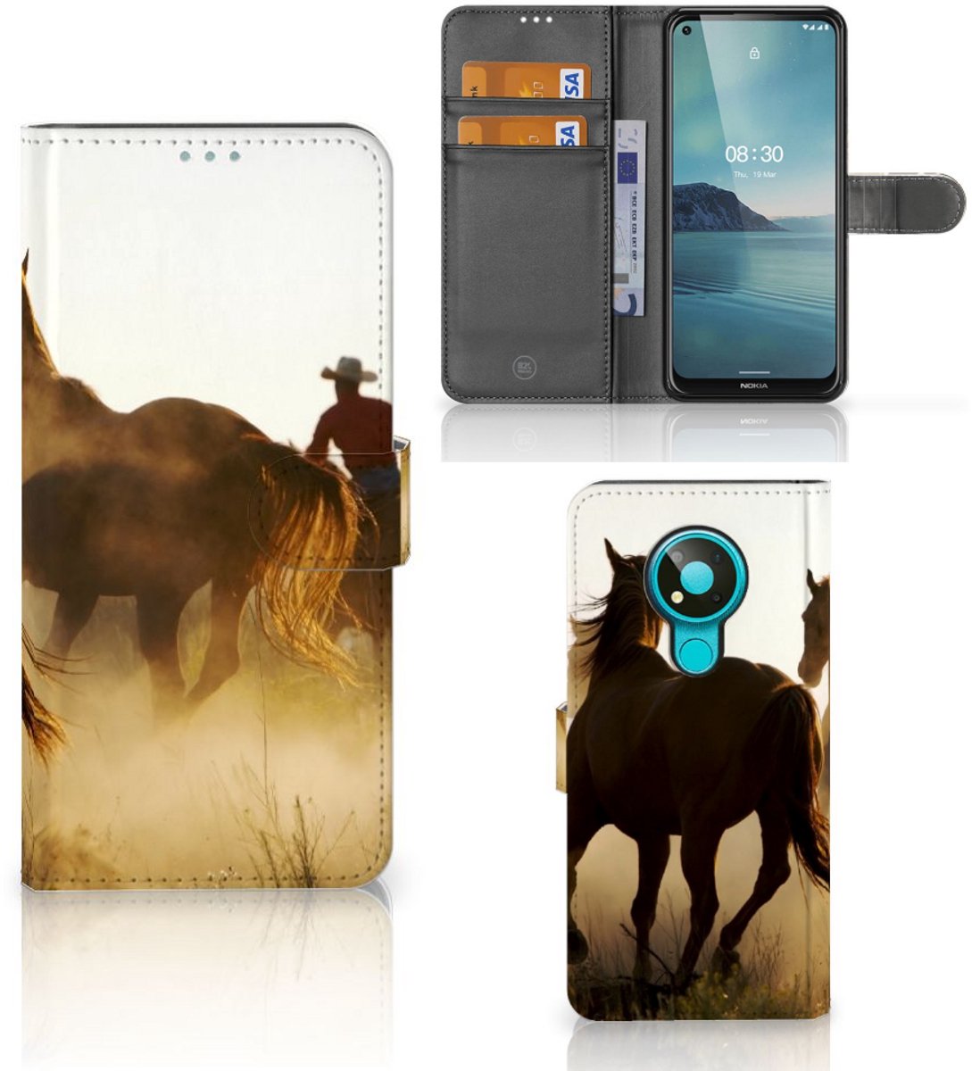 Nokia 3.4 Telefoonhoesje met Pasjes Design Cowboy