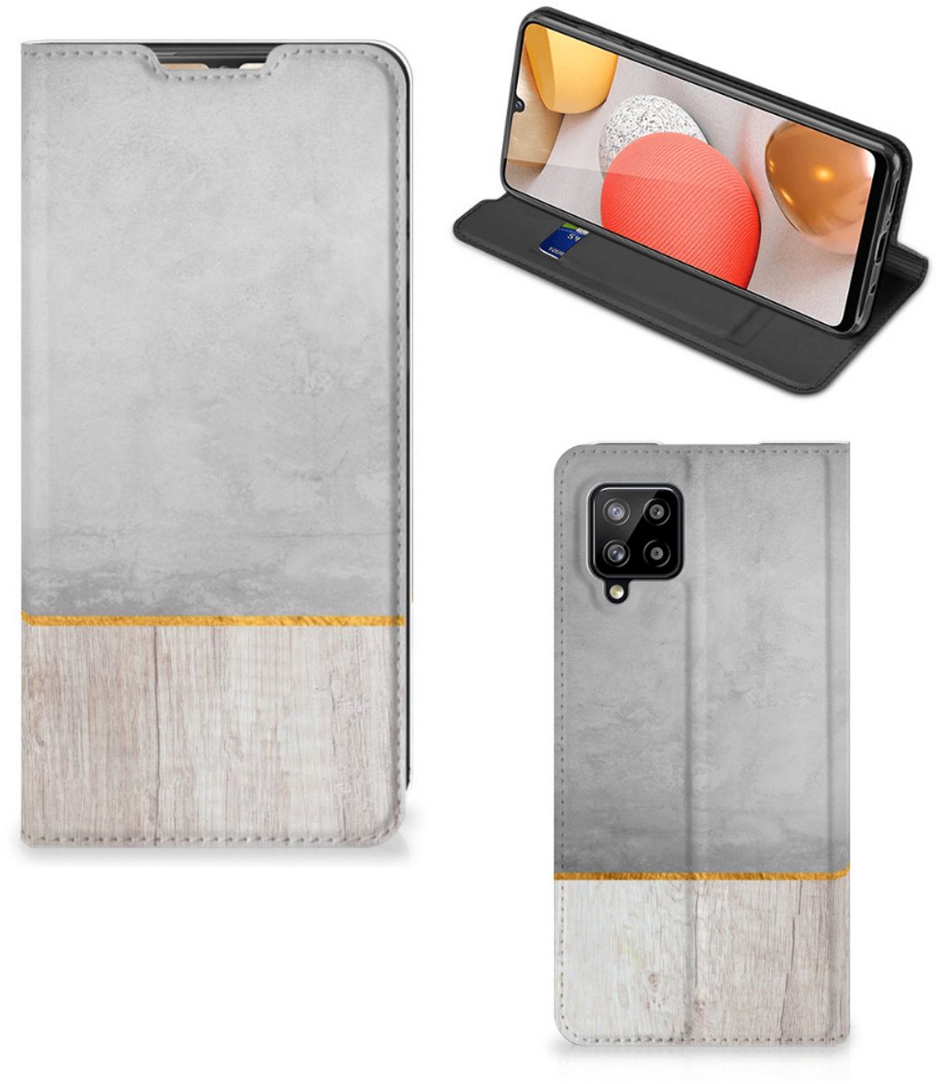 Samsung Galaxy A42 Book Wallet Case Wood Concrete