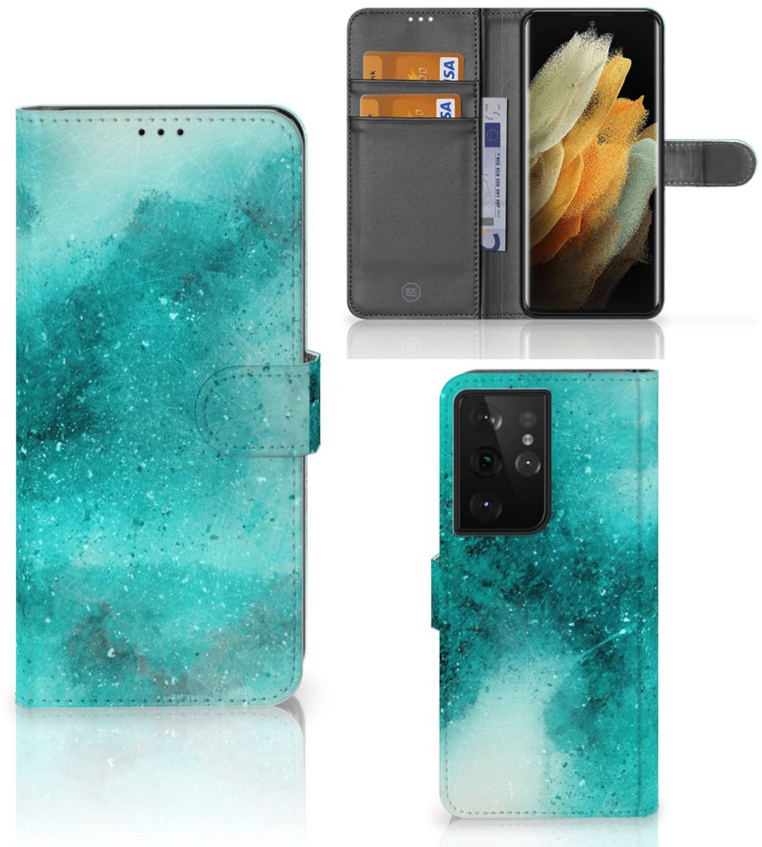 Hoesje Samsung Galaxy S21 Ultra Painting Blue