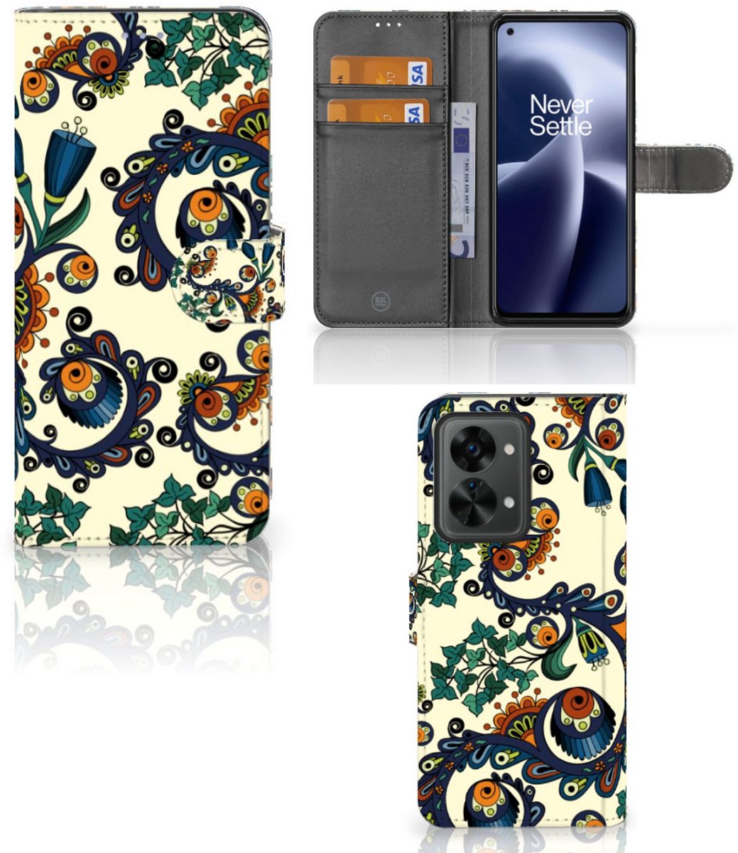 Wallet Case OnePlus Nord 2T Barok Flower