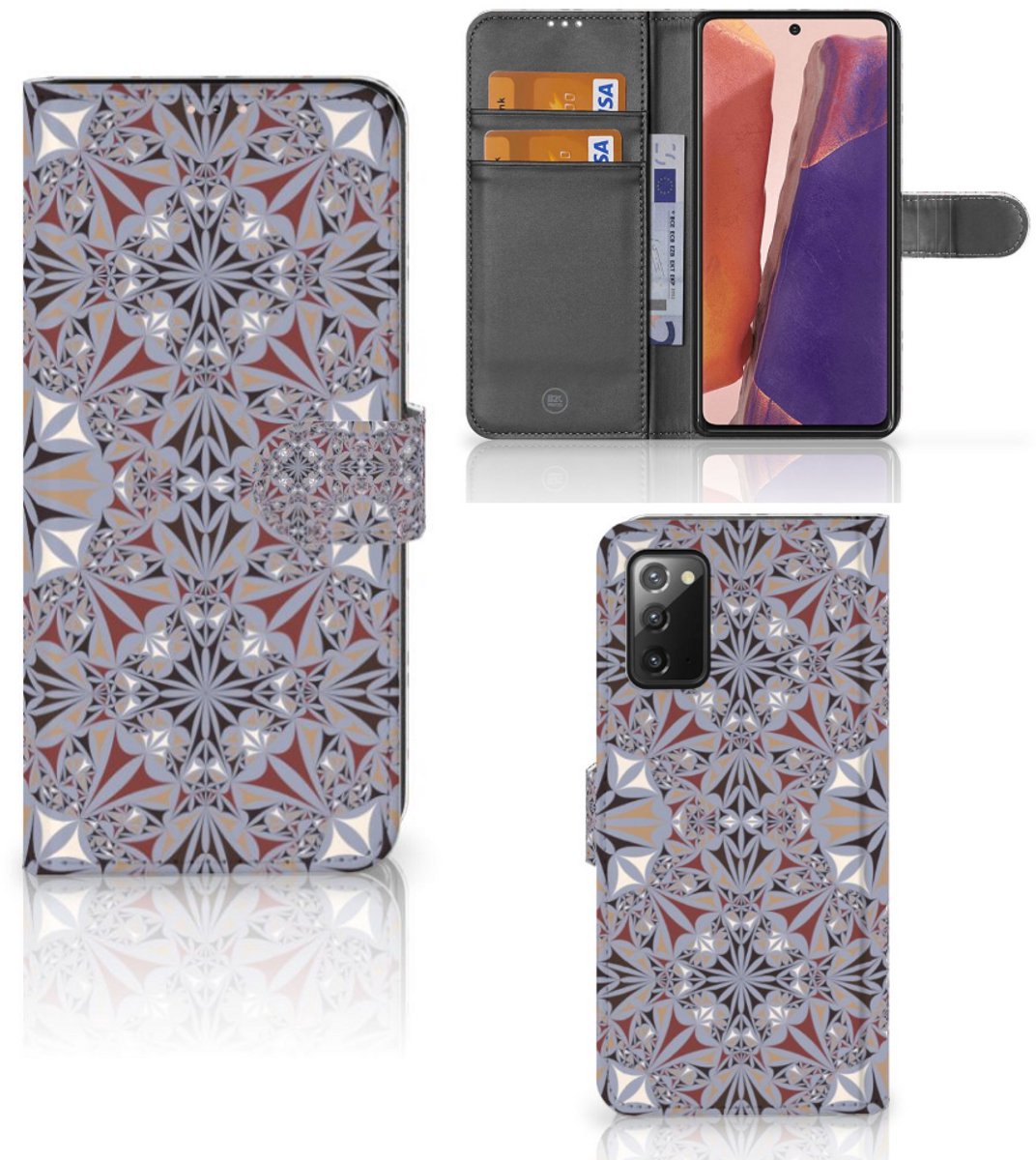 Samsung Galaxy Note 20 Bookcase Flower Tiles
