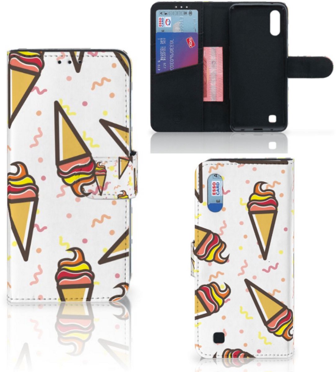 Samsung Galaxy M10 Book Cover Icecream