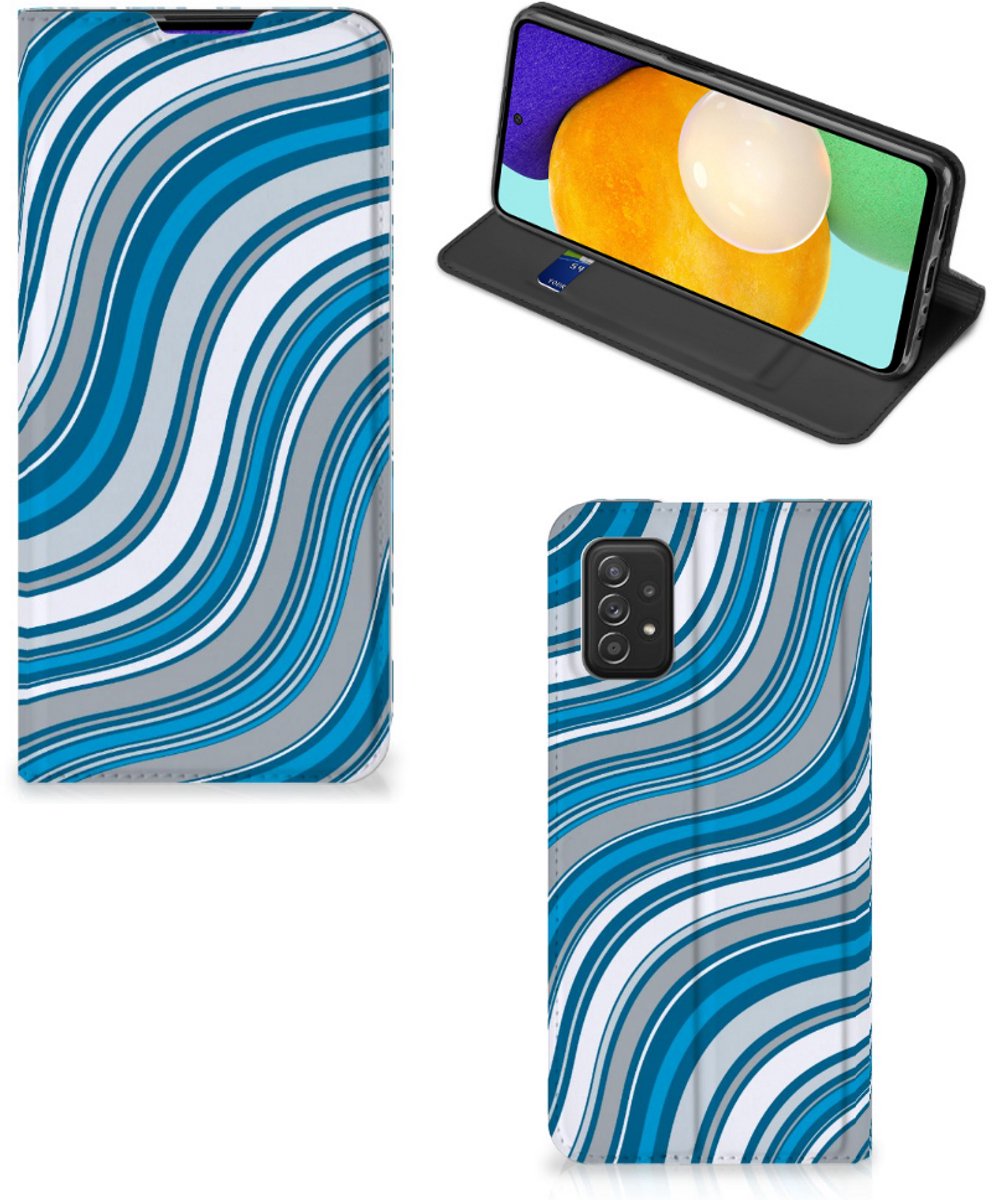 Samsung Galaxy A03s Hoesje met Magneet Waves Blue