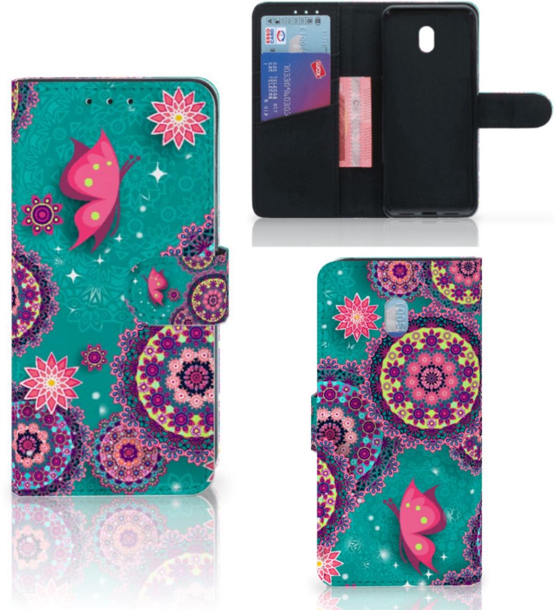 Xiaomi Redmi 8A Hoesje Cirkels en Vlinders