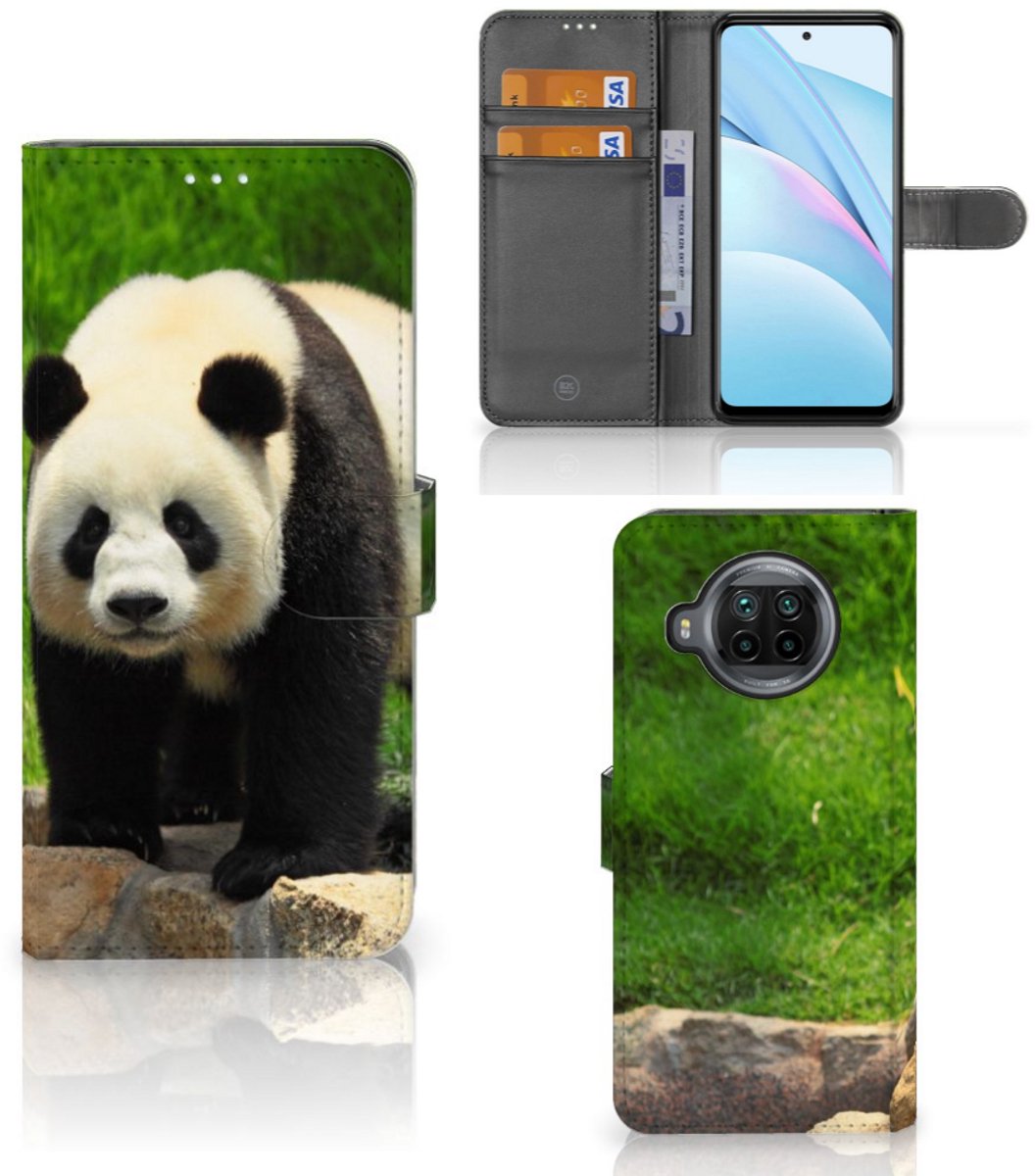 Xiaomi Mi 10T Lite Telefoonhoesje met Pasjes Panda
