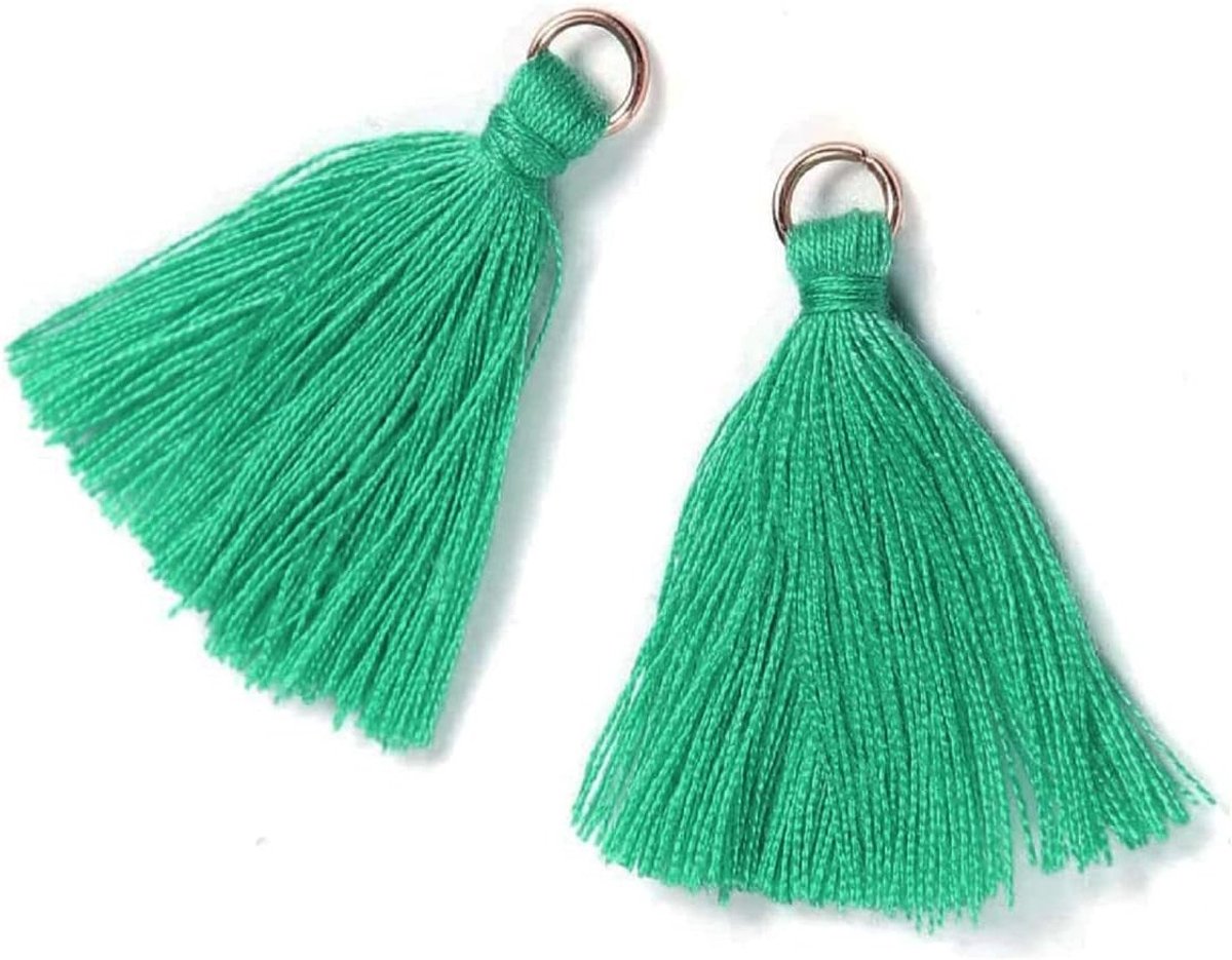 Mini Tassel Pendants Set van 50 - 3 cm Katoenen Fringes voor Sieraden, Sleutelhangers, DIY Knutselprojecten en Accessoires