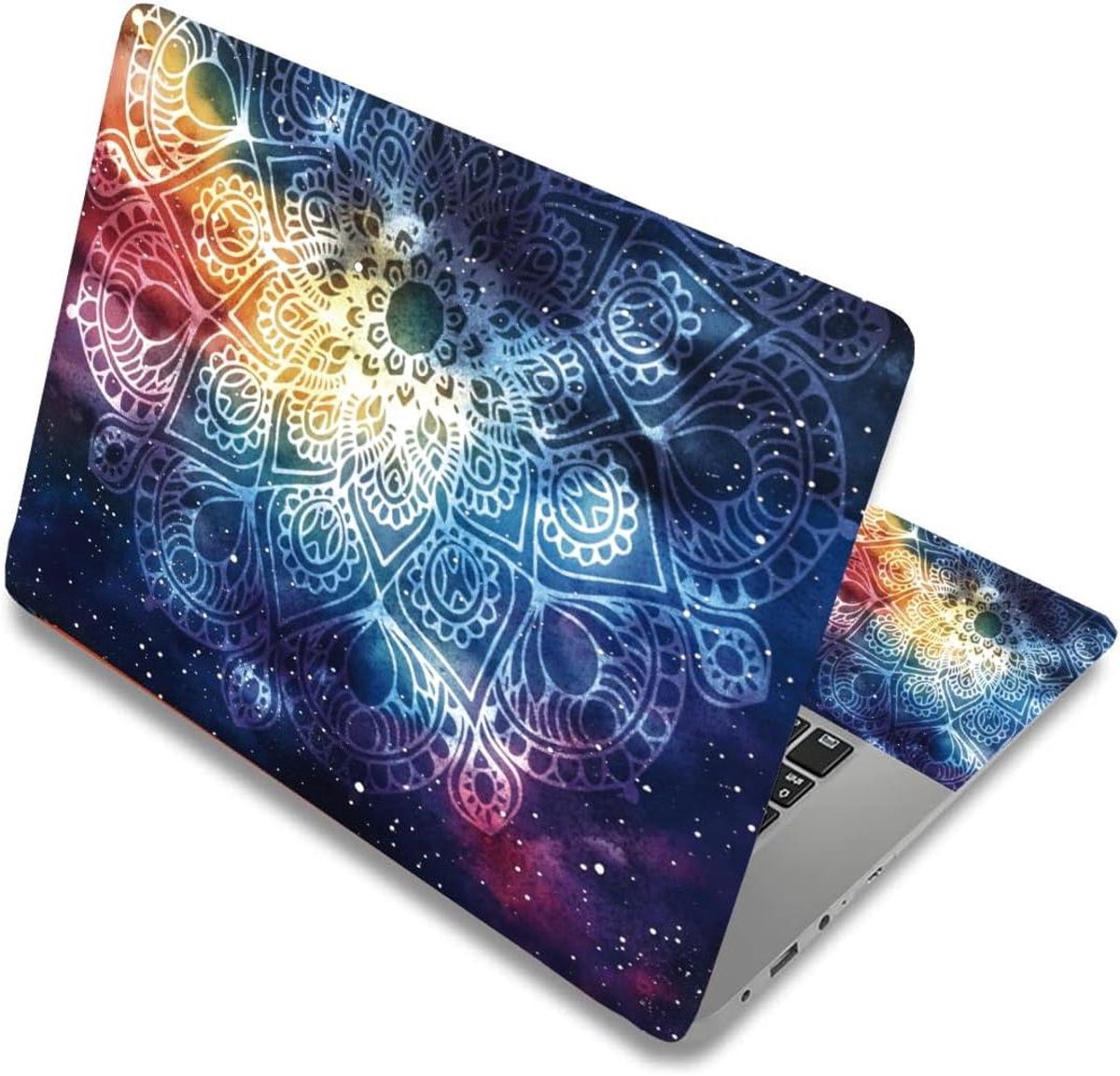SUPERDANT Mandala Laptopbeschermer van vinyl voor laptops van 30,5 cm / 33,8 cm / 33,8 cm / 14 inch / 35,6 cm / 15,4 inch / 39,1 cm / 39,6 cm, afneembaar, waterdicht