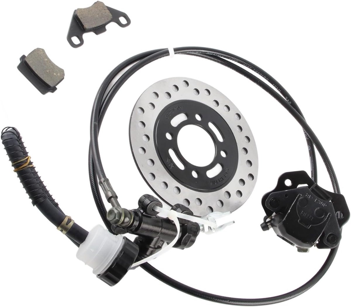 Professionele Hydraulische Schijfrem Set voor ATV, Quad en Go Kart - Stevig Metaal Remklauw Systeem