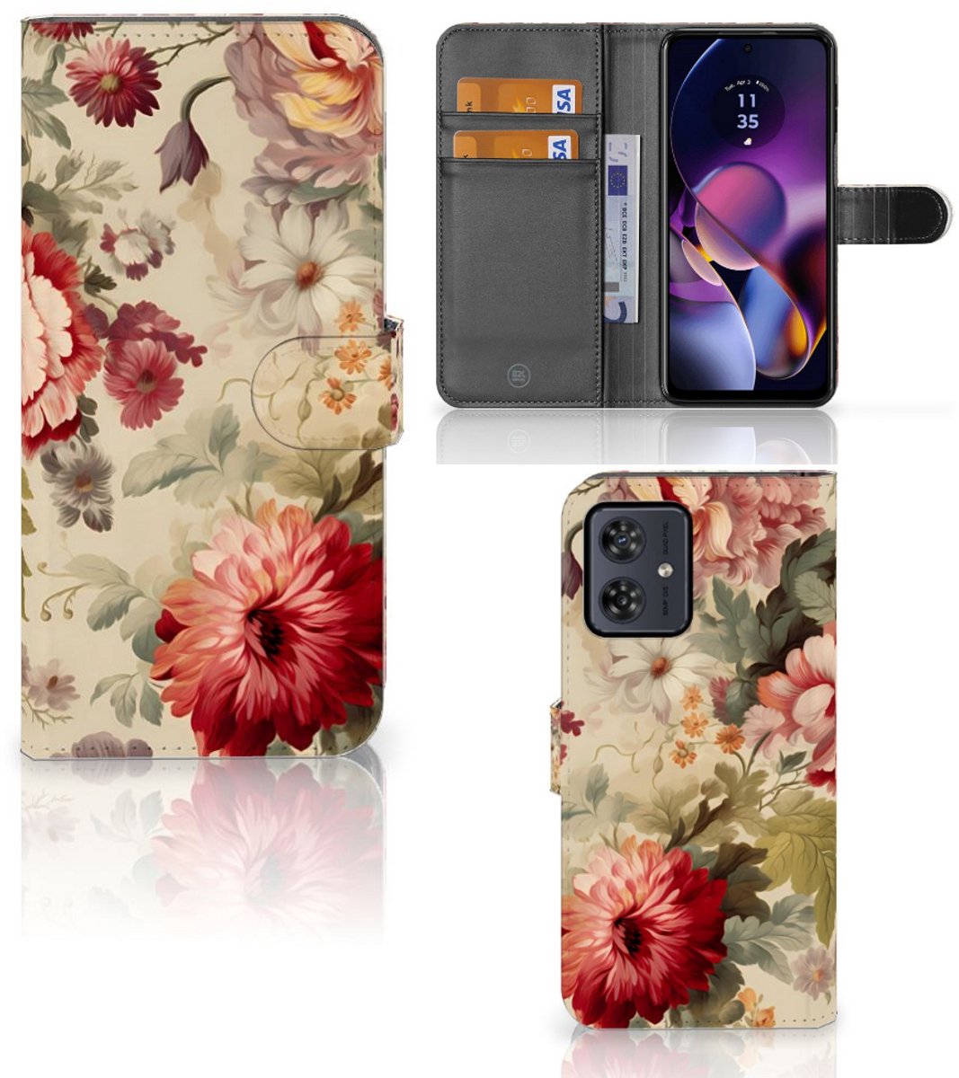 Hoesje voor Motorola Moto G54 Bloemen