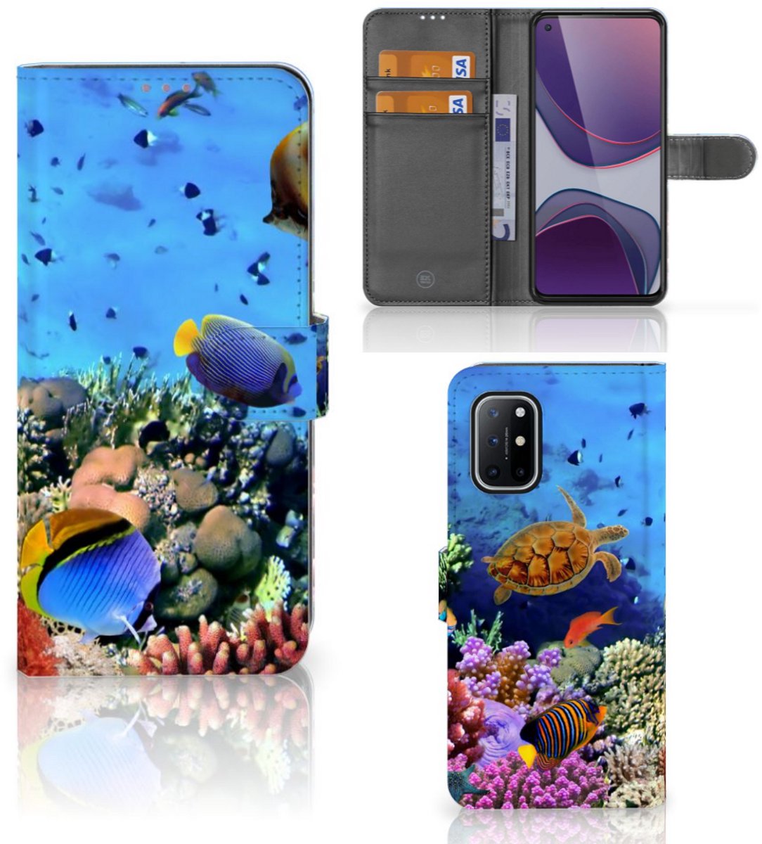 OnePlus 8T Telefoonhoesje met Pasjes Vissen