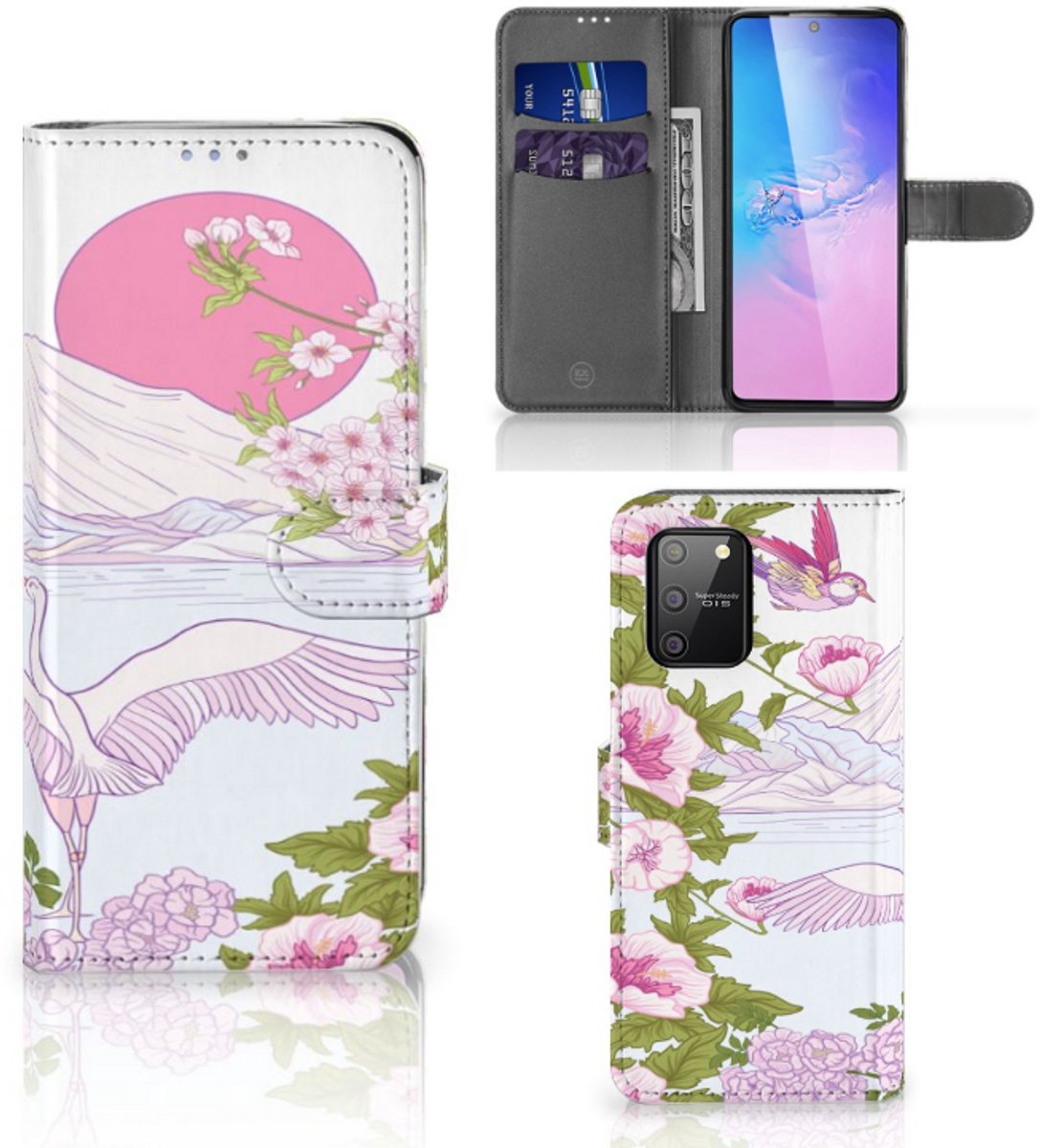 Samsung S10 Lite Telefoonhoesje met Pasjes Bird Standing