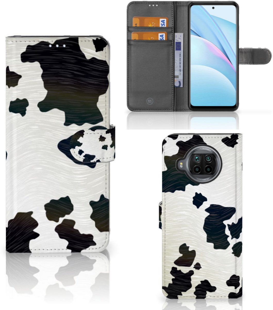 Xiaomi Mi 10T Lite Telefoonhoesje met Pasjes Koeienvlekken