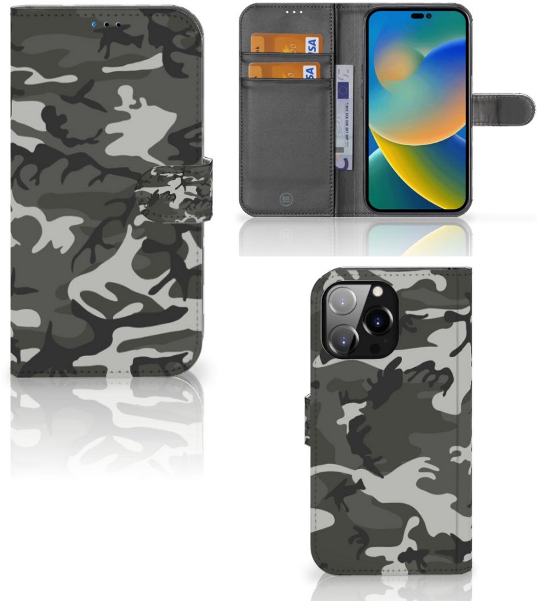iPhone 14 Pro Max Telefoon Hoesje Army Light