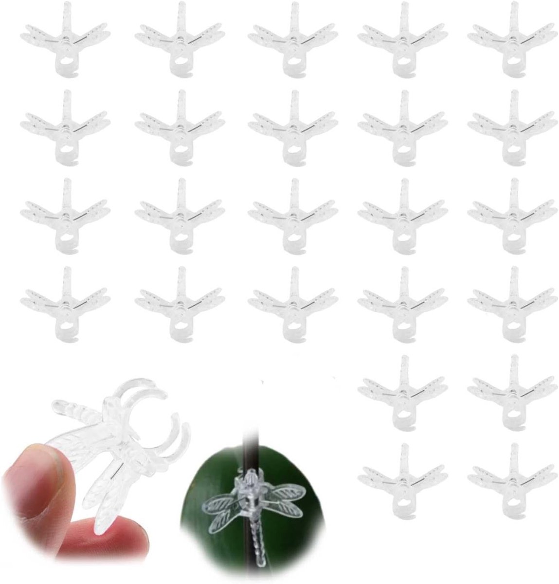 100 Stuks Orchidee Clips voor Planten, Ondersteunende Clips voor Tuin, Bloem- en Klimopclips (Wit)