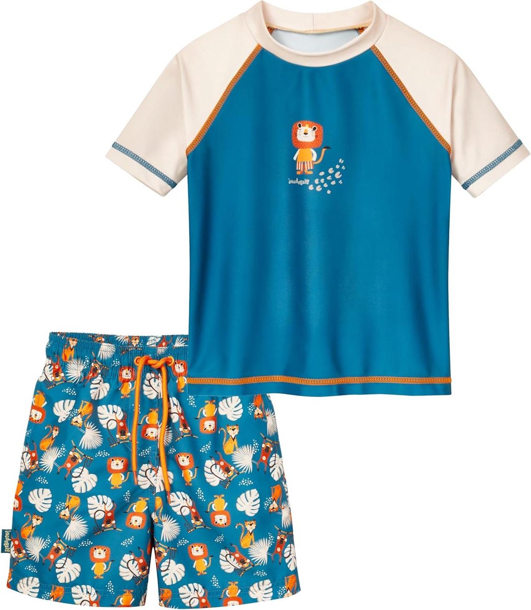 Zwemset Kinderen - Zwemkleding Set - Bescherming Tegen Zon - UV Bescherming 50+ - 2 delig - Jungle Print