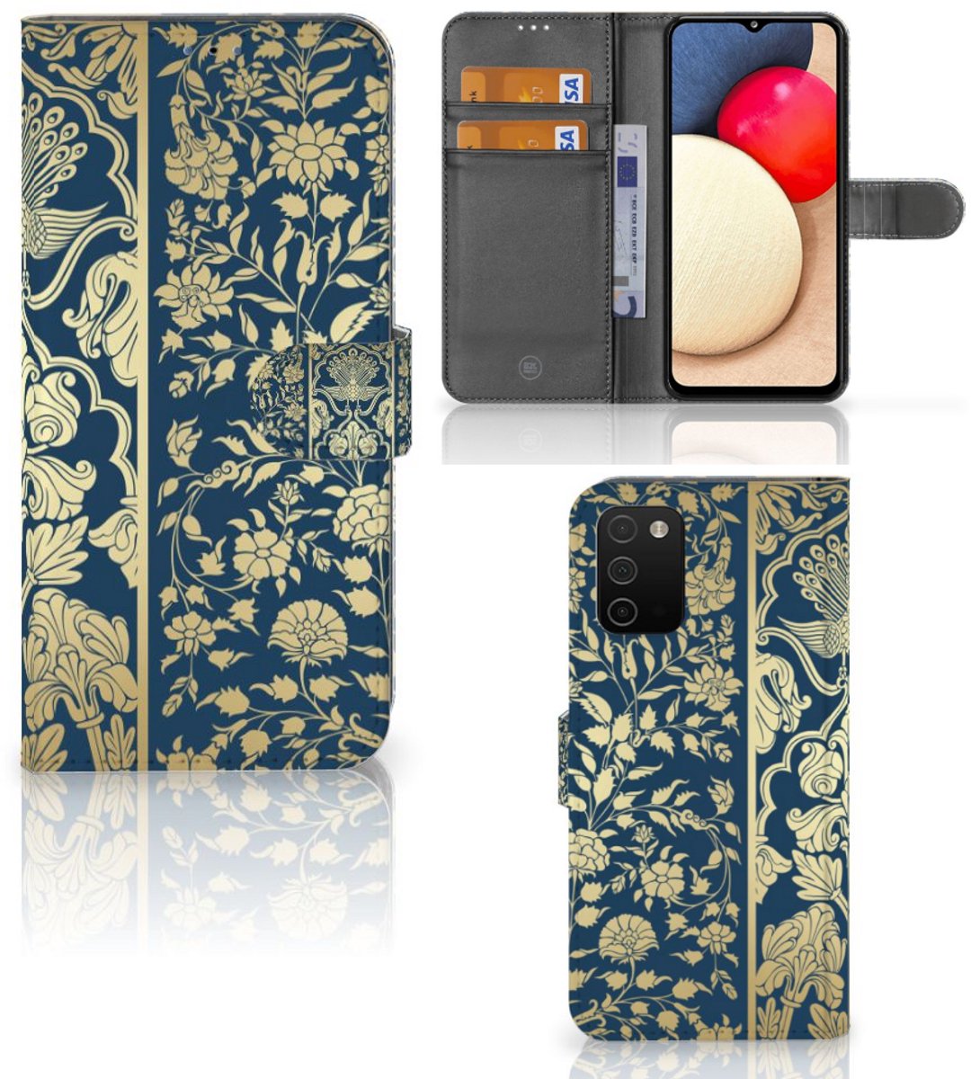 Samsung Galaxy A03s Hoesje Beige Flowers
