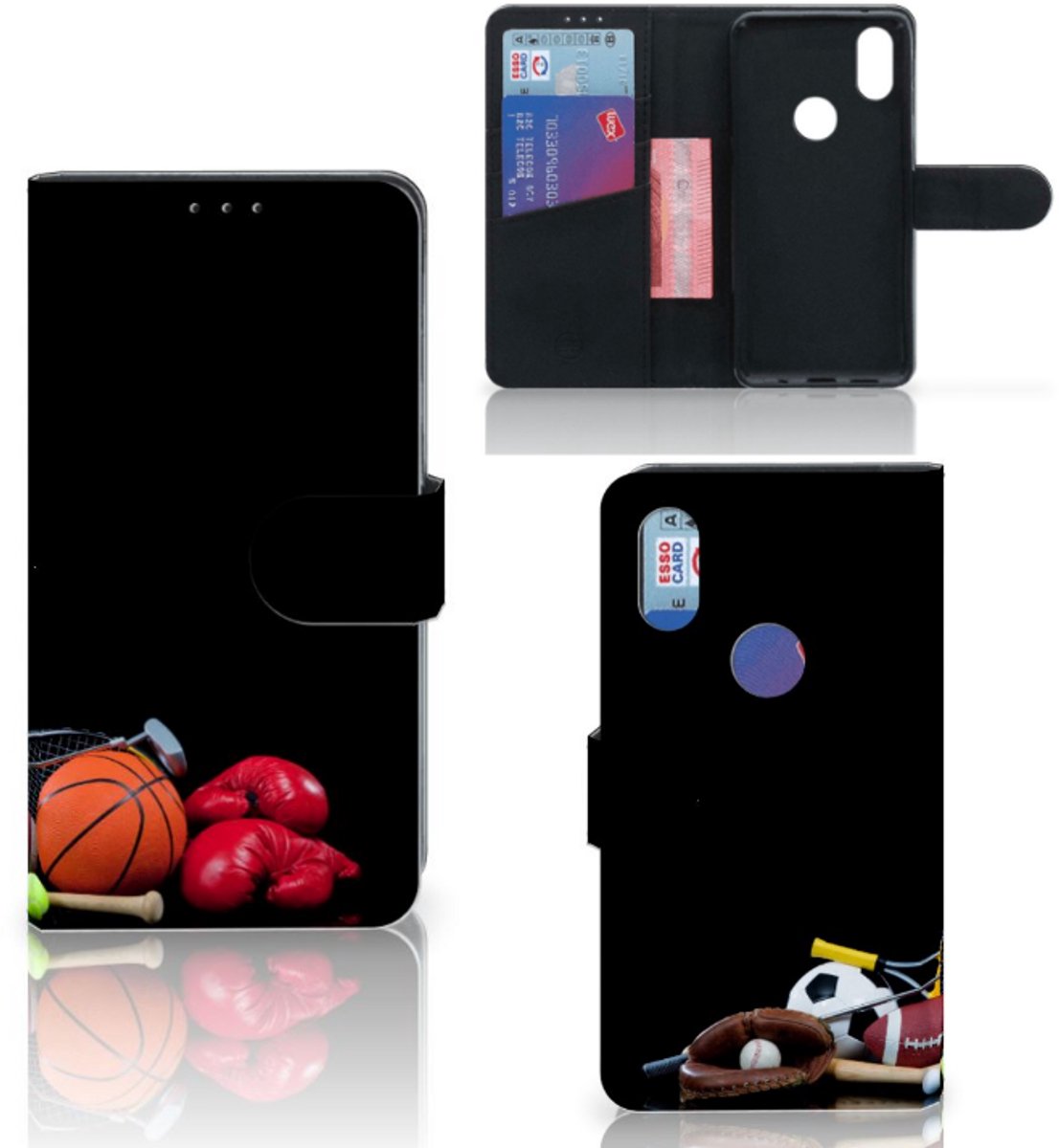 Boekhoesje voor Xiaomi Mi Mix 2s Wallet Case met Pasjes Sports