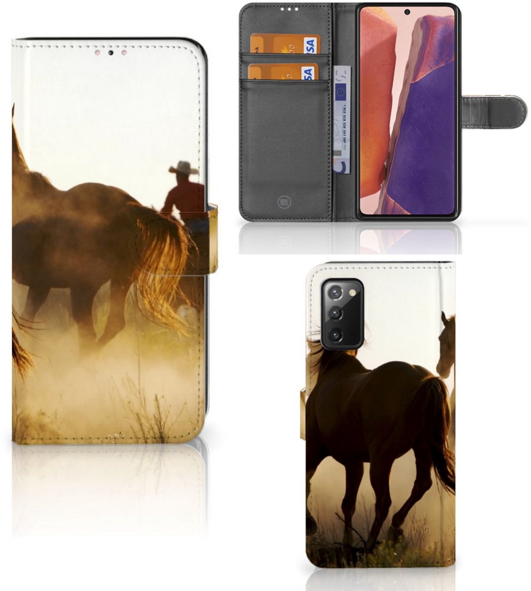 Samsung Galaxy Note 20 Telefoonhoesje met Pasjes Design Cowboy