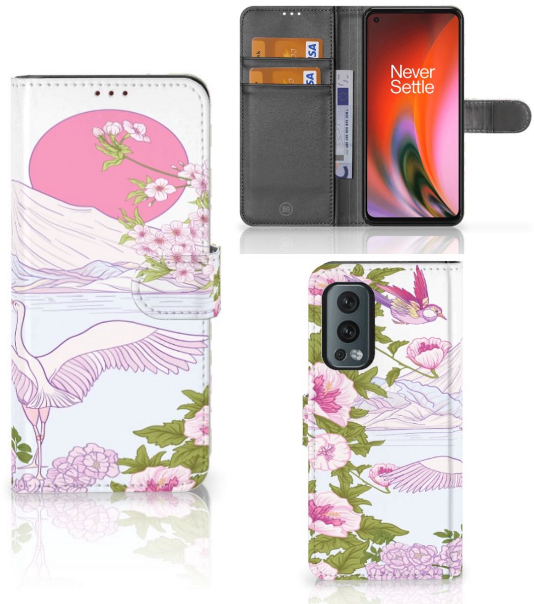 OnePlus Nord 2 5G Telefoonhoesje met Pasjes Bird Standing