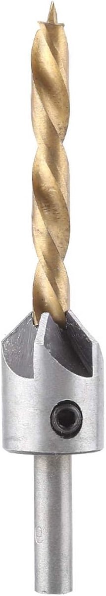 Houtbewerking Countersink Boor van Koolstofstaal met Vijf Vleugels en Inbussleutel voor Chamfering en Ontbraamwerkzaamheden (6mm)