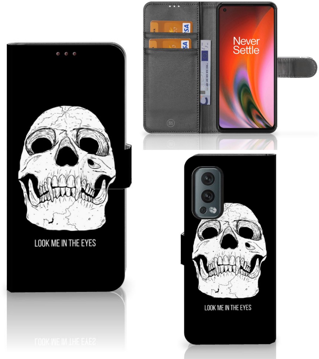Telefoonhoesje met Naam OnePlus Nord 2 5G Skull Eyes