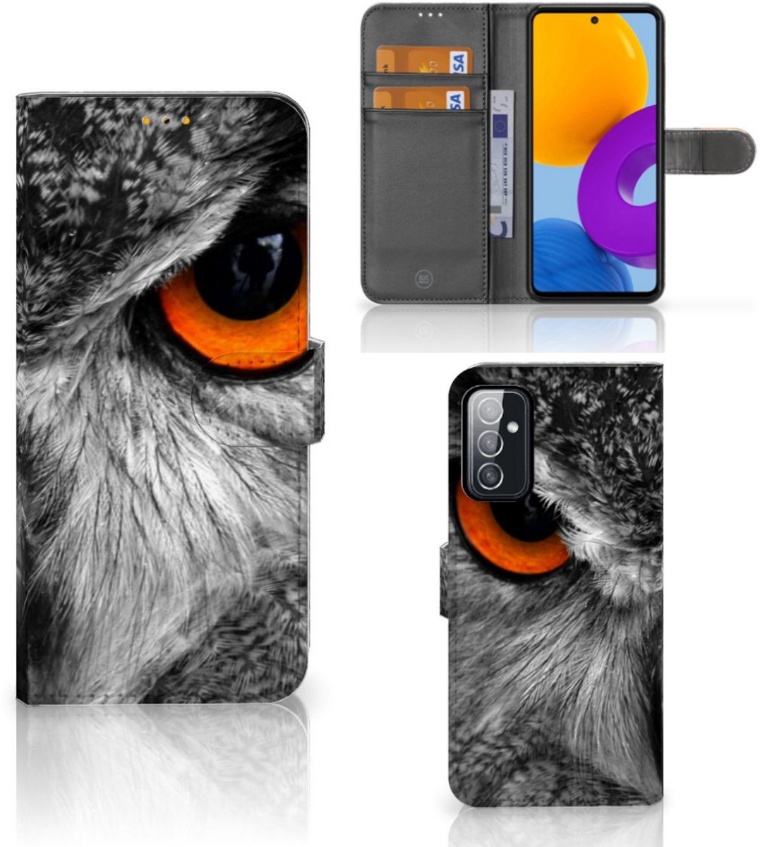 Samsung Galaxy M52 Telefoonhoesje met Pasjes Uil