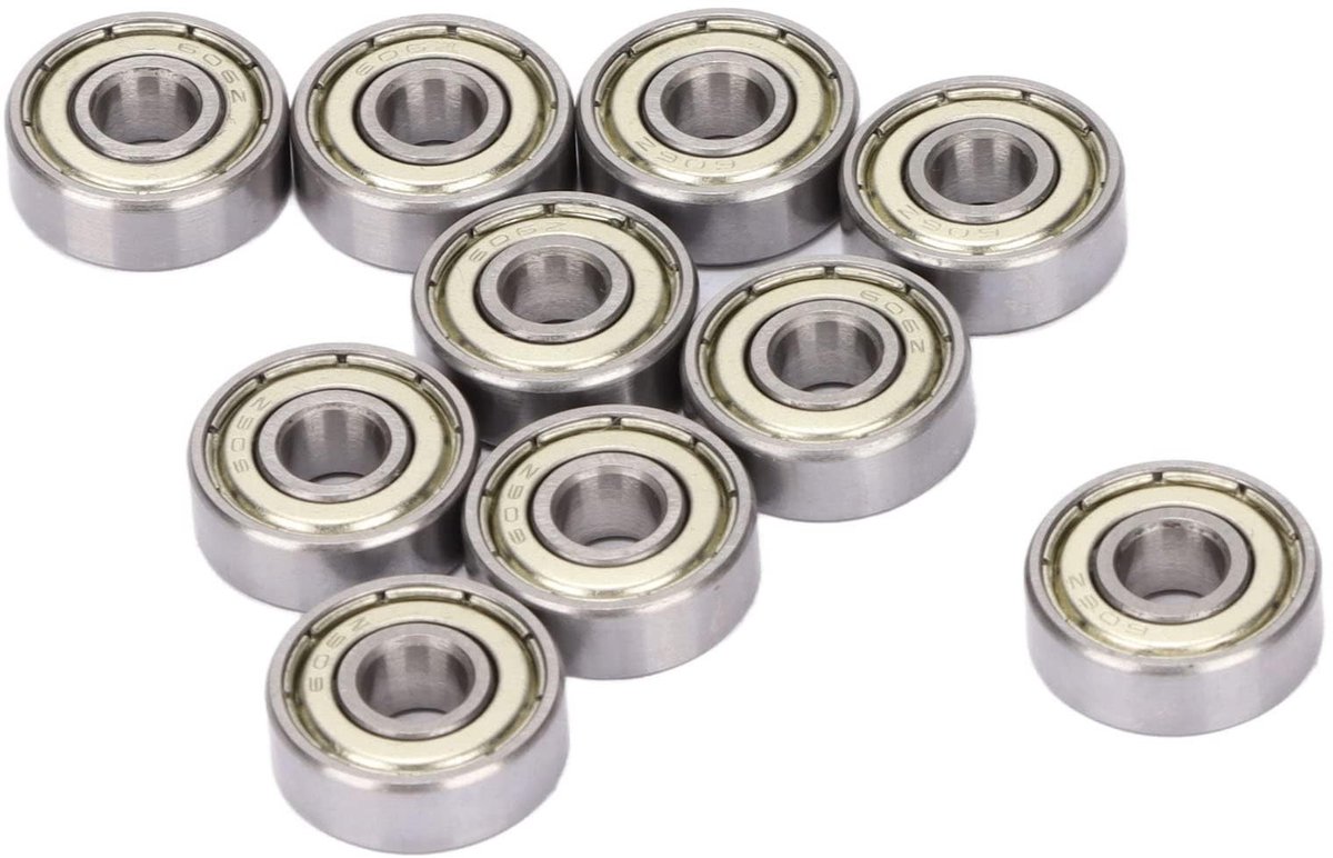 Dailygoods- Kogellager Pack van 10 - Dubbel Beschermd - 6mm x 17mm x 6mm - Diepe Groeven - Hoogwaardige Staal - Betrouwbare Prestaties - Lager