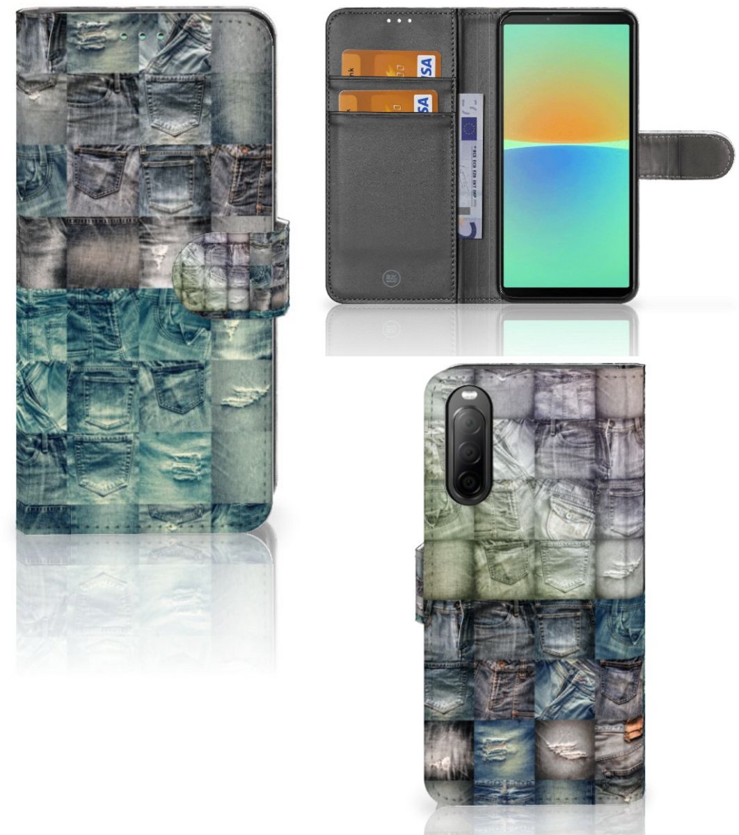 Wallet Case met Pasjes Sony Xperia 10 IV Spijkerbroeken