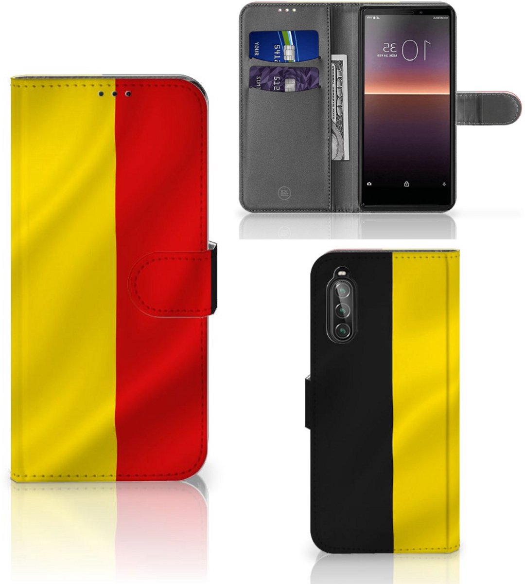 Sony Xperia 10 II Bookstyle Case Belgische Vlag