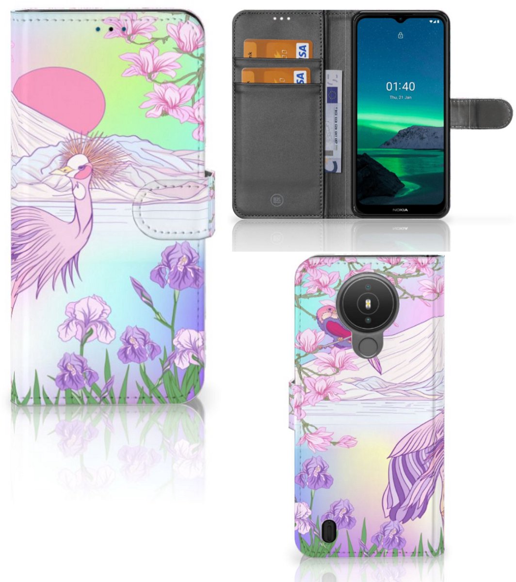 Nokia 1.4 Telefoonhoesje met Pasjes Bird
