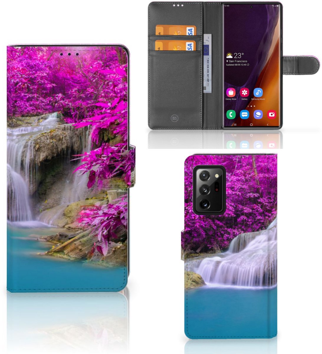 Boekhoesje voor Samsung Galaxy Note20 Ultra Flip Cover Waterval
