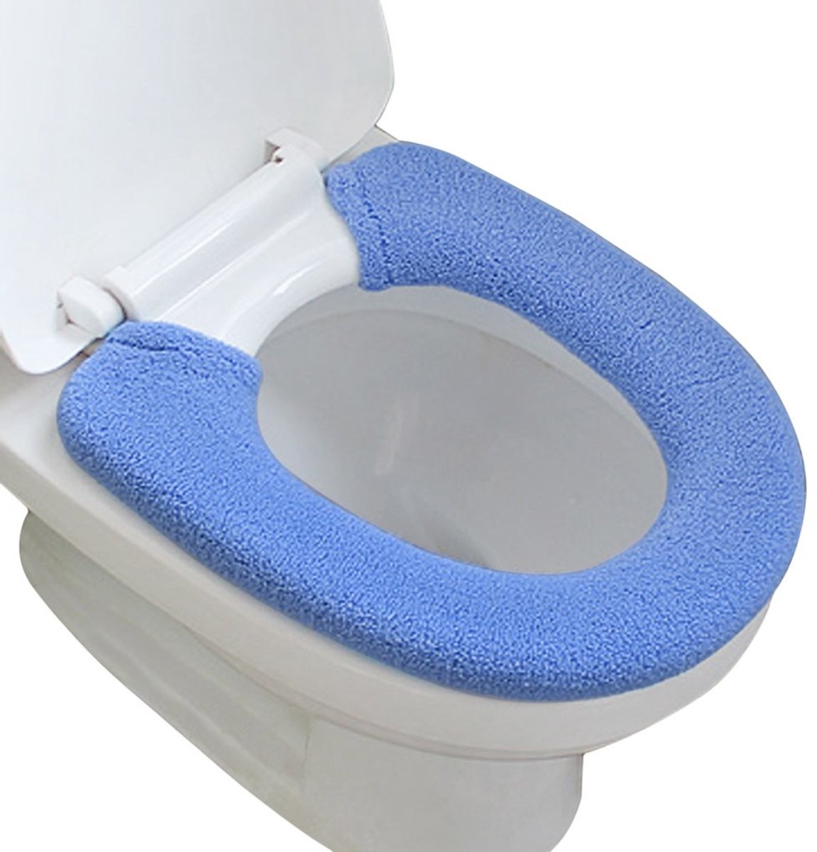Livia home - Warm Toilet Seat Cover - Toilet Seat Pad - Comfortabel en Warm - Blauw - Geschikt voor Universele Toiletten - Wasbaar - Polyester