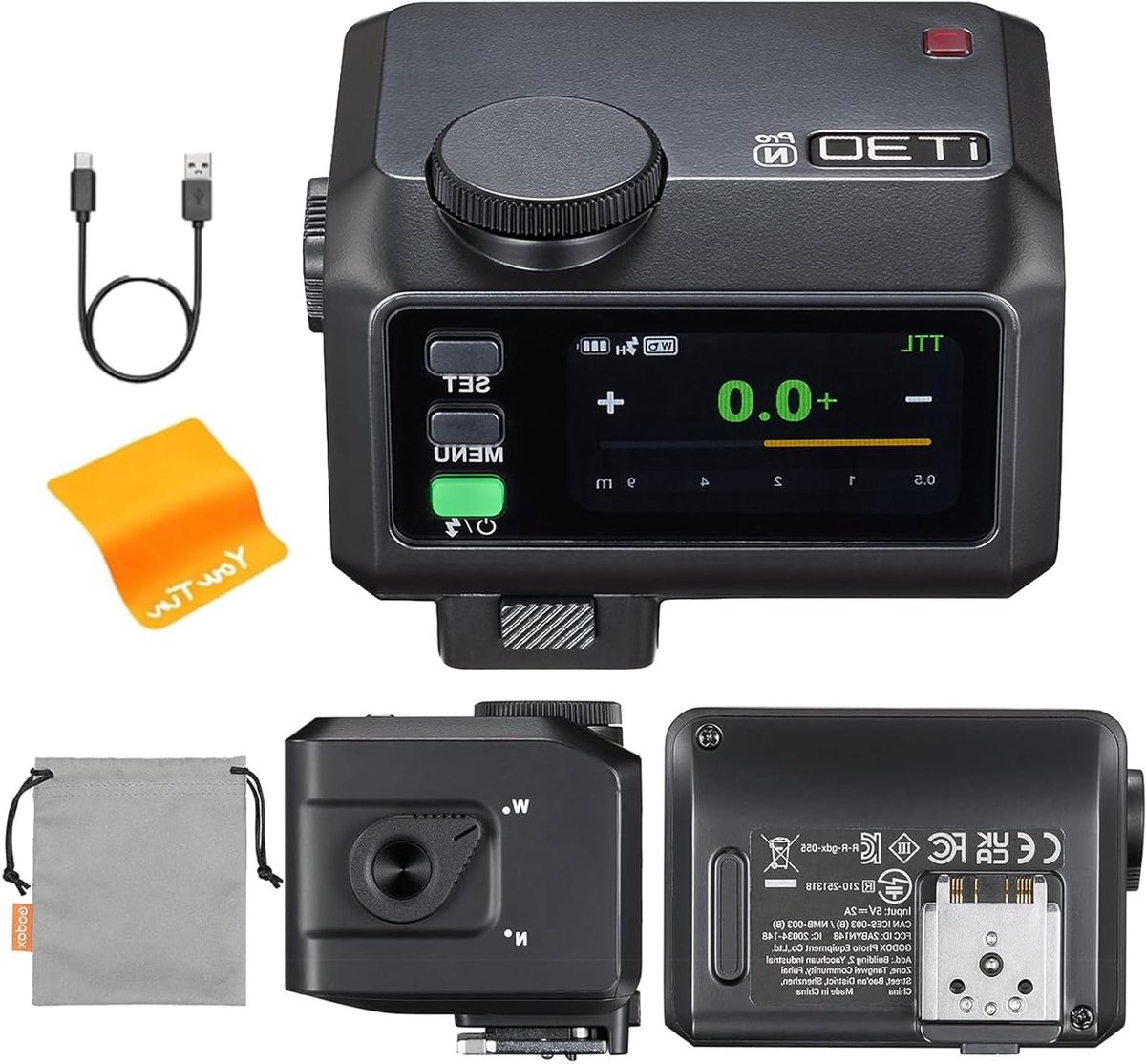 Mini Camera Flitser en Draadloze Flitsontspanner voor Nikon met 2.4GHz, 1/8000S HSS TTL, 560 Flitsen en Kleurenscherm