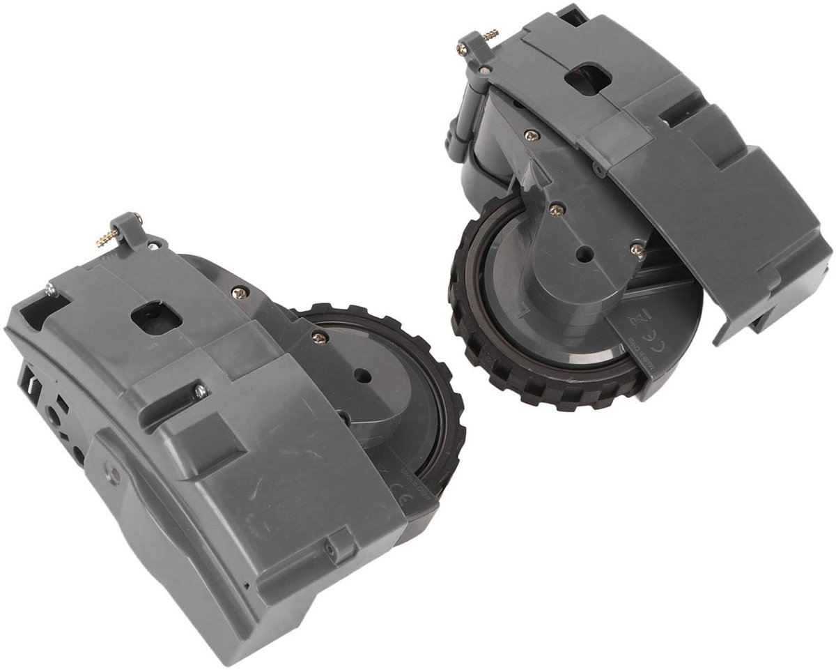 Dailygoods - Aandrijfwiel Modulepaar - Stofzuigerwielen - Grijs - Compatibel met Roomba 500 600 700 800 900 - Vervangingswielen - Voor een schone vloe