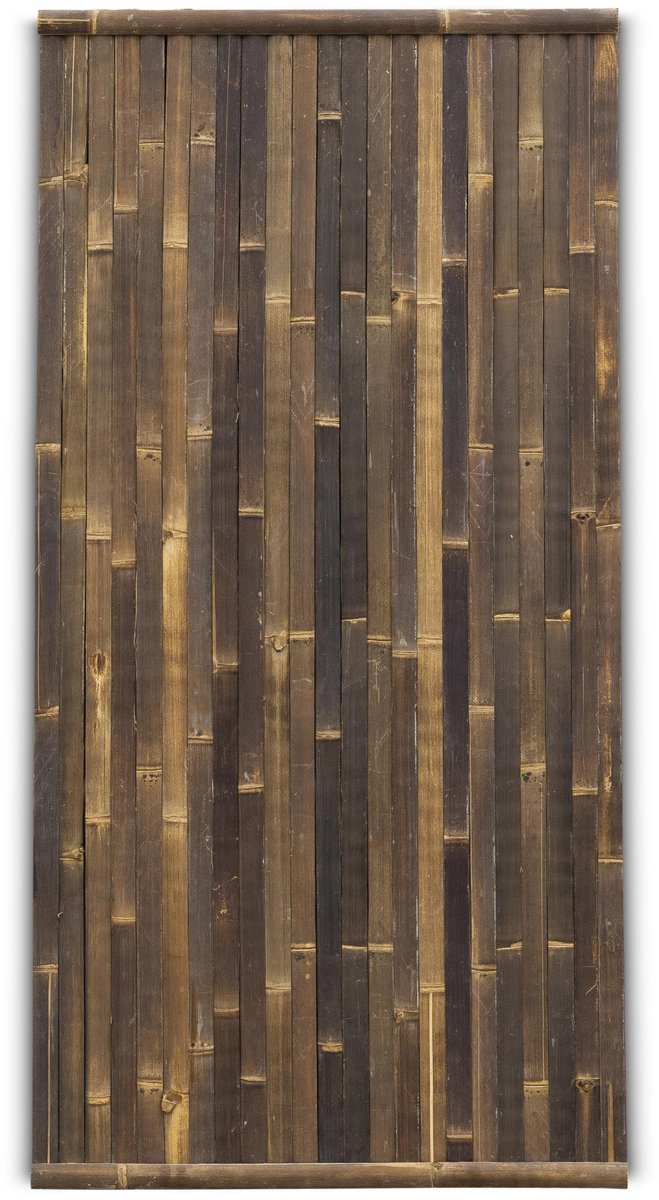 Bamboe schutting Stripe - 90 x 180 cm - Donker - Verticale latten - Eviro Bamboe