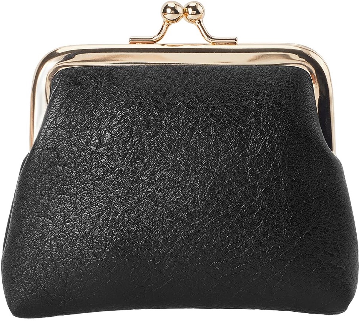 Elzusha - Mini Portemonnee - Compacte Geldhouder - Vintage Design - Zwart Leer - Dames en Heren - Ideaal voor Creditcards en Sleutels