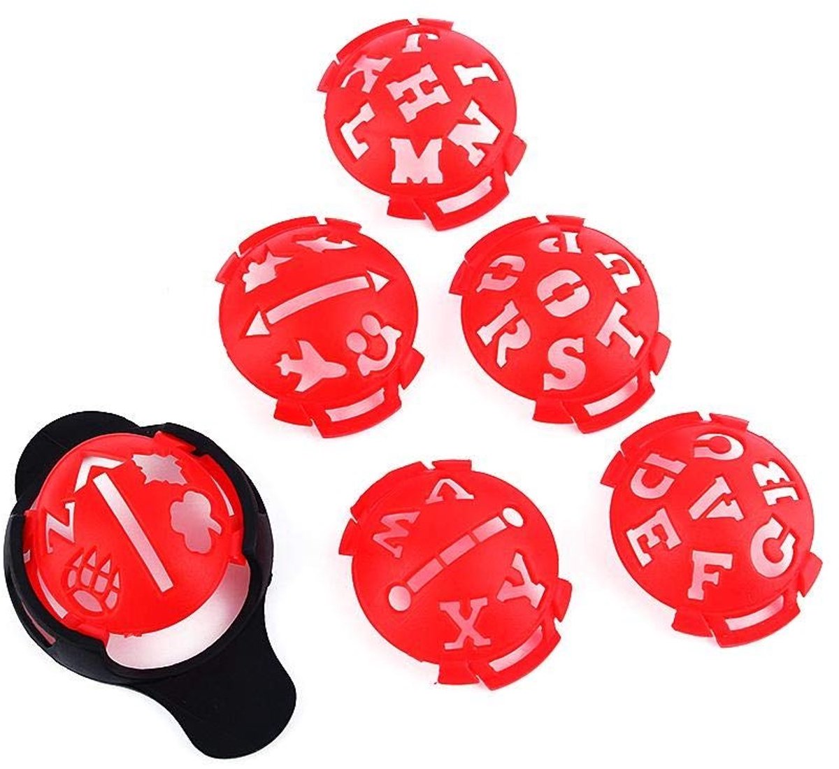 Dailygoods - Golfballijnmarkering - Precisie en snelheid - Perfecte lijnen - 6-stuk set - Golfbalmarkeringgereedschap - Geschikt voor golfers van alle