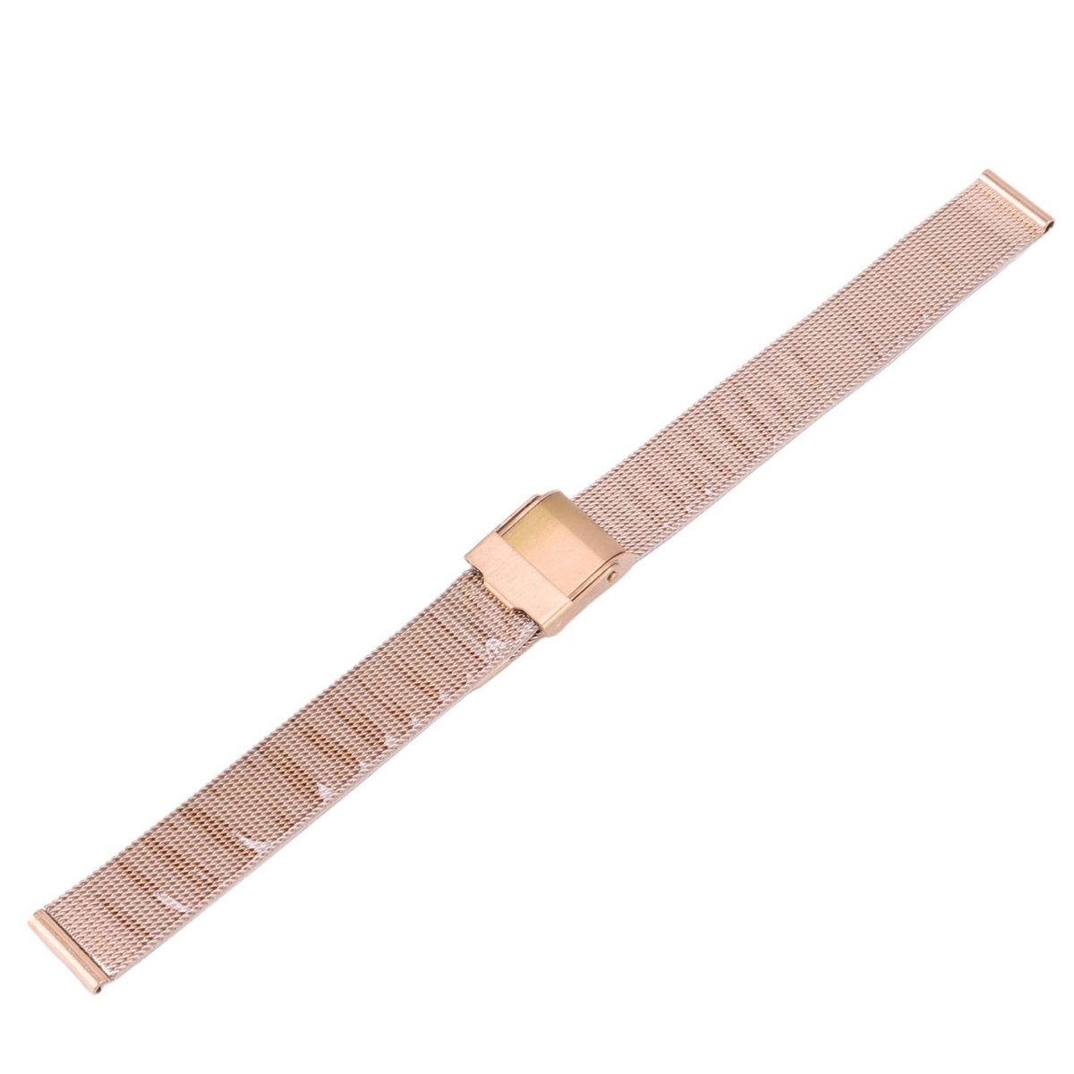 Elzusha - Horlogeband - Roestvrijstalen Mesh - Elegant en duurzaam - Roségoud - Vervangingsaccessoire - Geschikt voor heren en dames - Perfect voor...