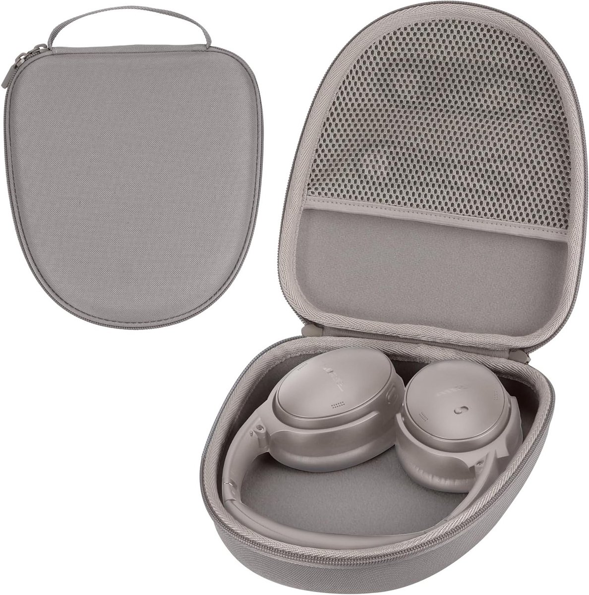 Duurzame Hard Case voor Noise Cancelling Hoofdtelefoons - Bescherming, Reisoplossing en Stijl (Aarde Bruin)