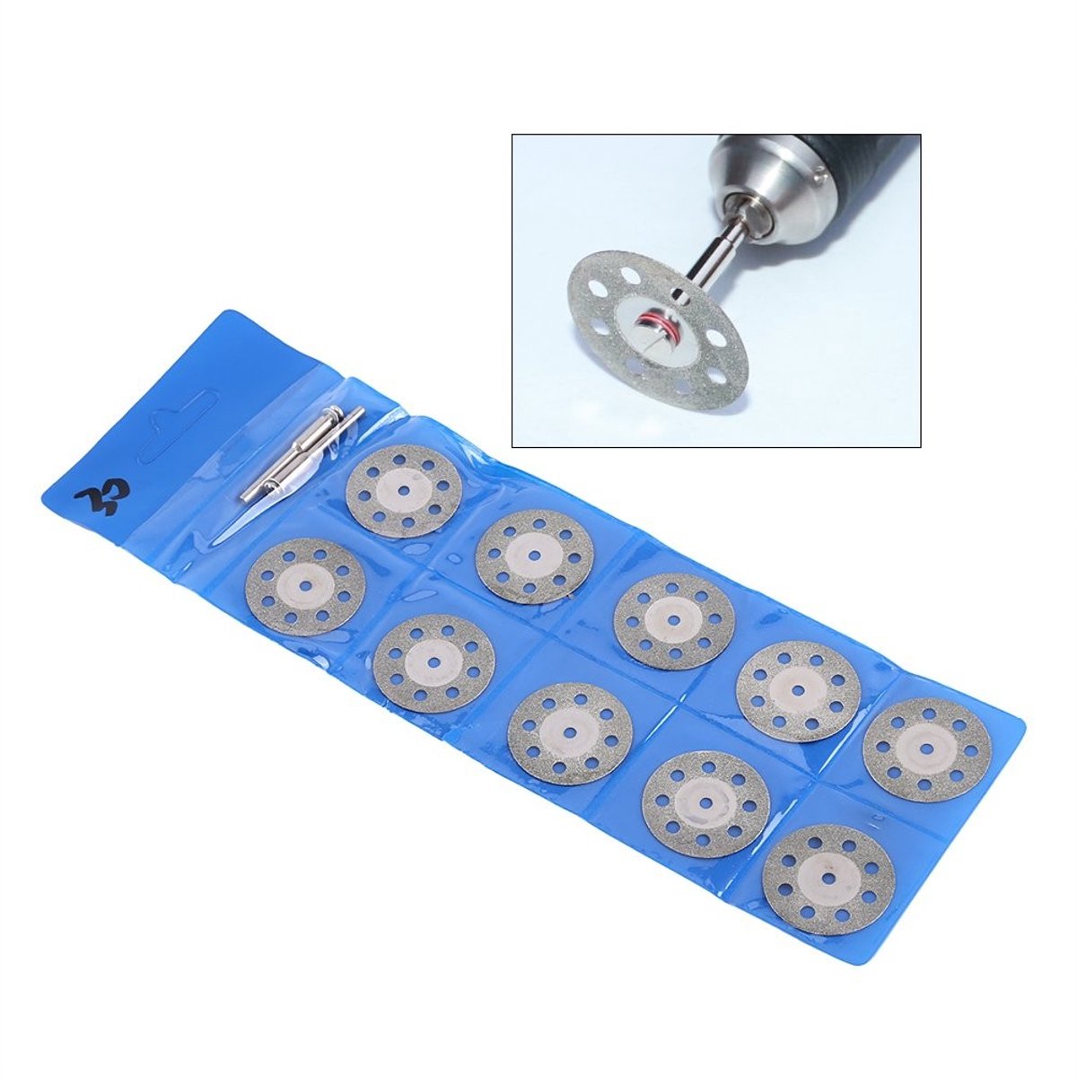 Dailygoods - Mini Rotary Tool - Diamant Cirkelzaagbladen - 30mm - Snijwiel Schijven - 10 stuks - Geschikt voor hobbyisten en klussers
