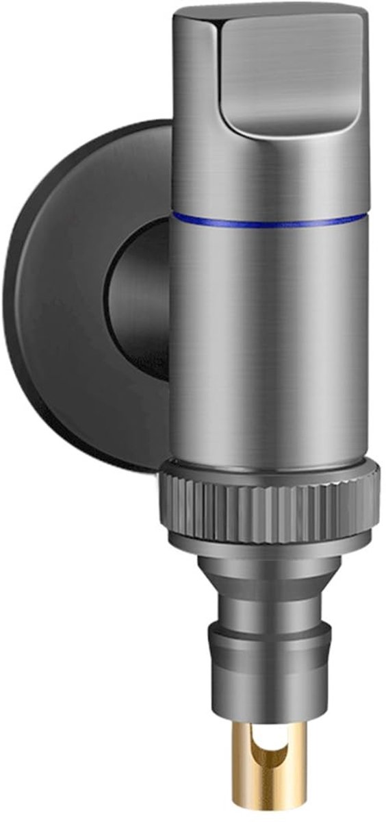 Dailygoods - Wasmachinekraan - Hoekventiel - Flexibel en veelzijdig - Messing - Waterstop - Geschikt voor wasmachines en meer - Compact model