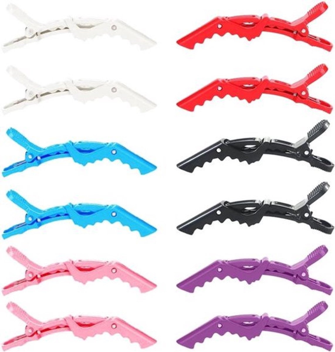 Krokodillenklemmen haar - 12 stuks professionele styling clips met antislip grip