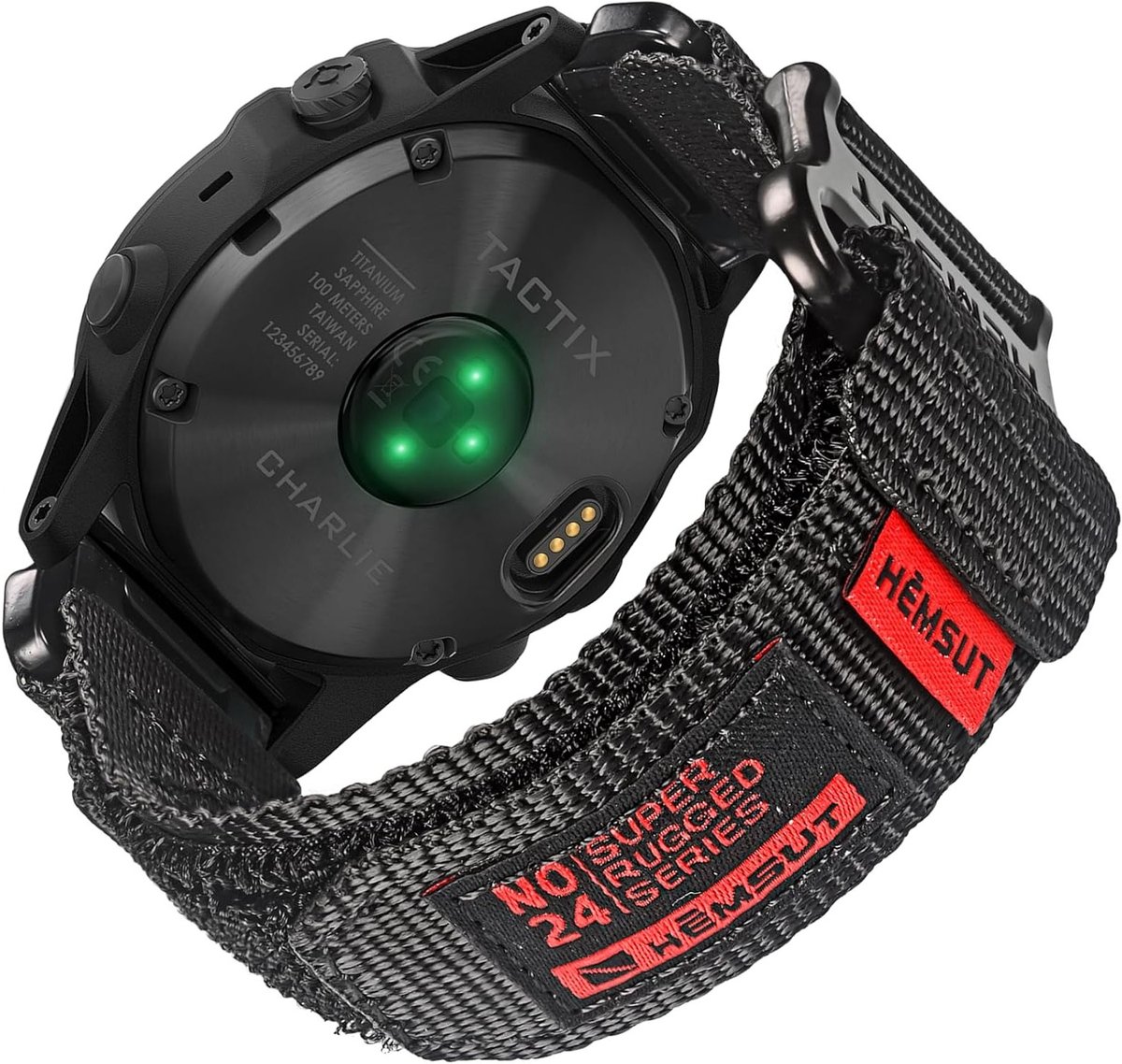 26 mm Nylon Horlogeband voor Garmin Fenix 8, Fenix 5X, Fenix 6X en meer - Lichtgewicht, Ademend en Duurzaam met Klittenbandsluiting