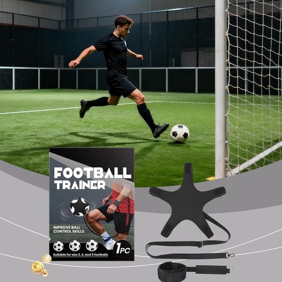 Voetbal Terugslag Trainer - Voetbal Oefenapparaat - Balvaardigheid Trainen - Verstelbare Tailleband - Compact Opvouwbaar - Niet gespecificeerd — afbeelding 5