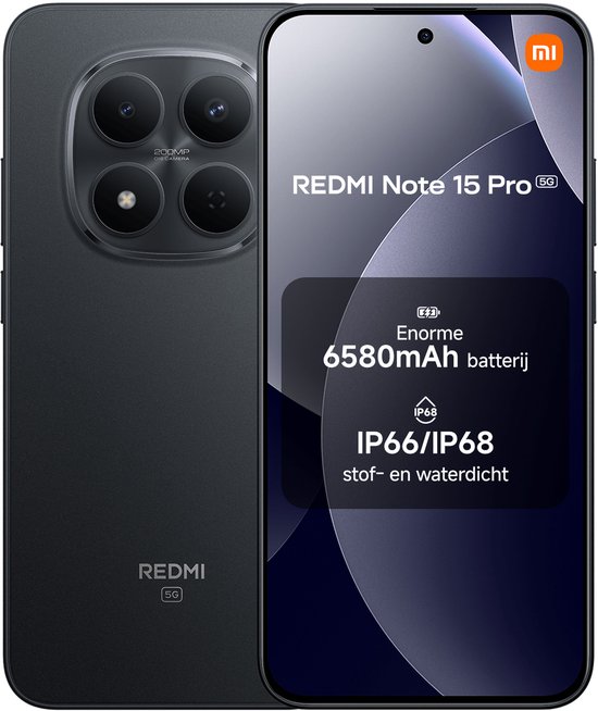 Xiaomi REDMI Note 15 Pro 5G - 12 GB RAM - 512 GB - Zwart | bol