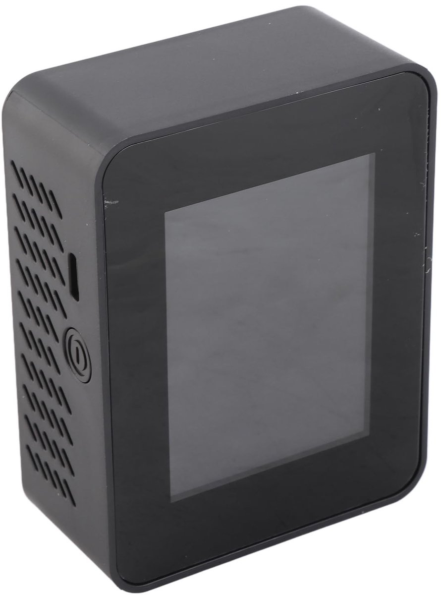 Smoakez - CO2-monitor - Luchtkwaliteitsmeter - Nauwkeurige weergave - Zwart - Temperatuur-vochtigheid - Realtime detectie - Binnengebruik - Compact...