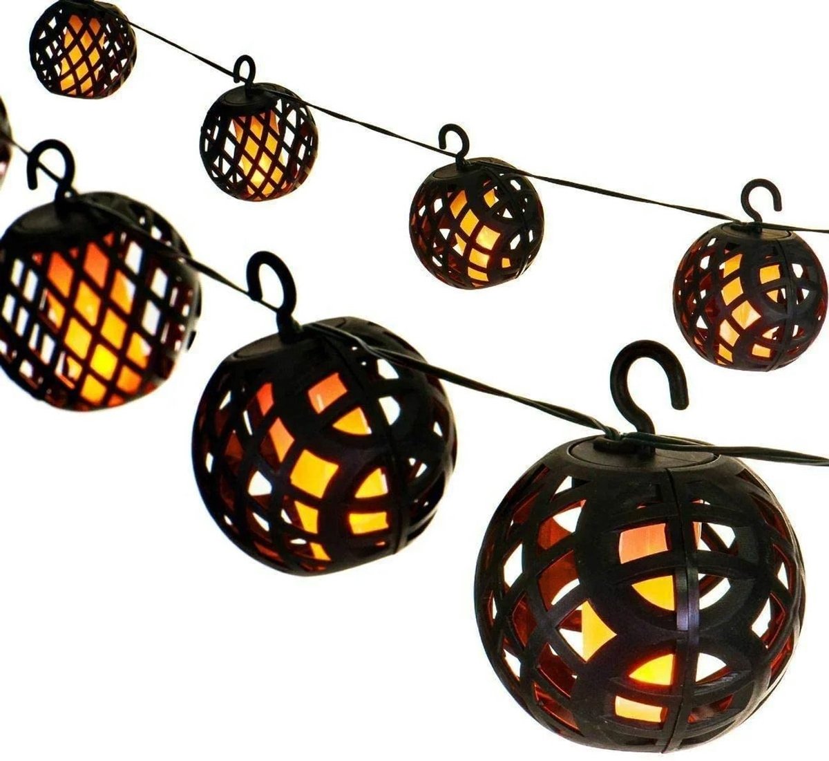 Zonne-lichtslinger 'Feuerball' vlam-effect 4,5m solar LED